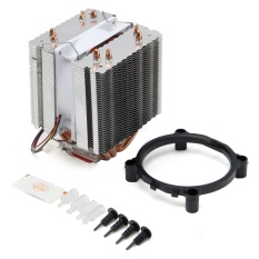 Fan CPU Hening Cooler Heatsink 4 Pipa Panas untuk Intel LGA775 1155 1156 Inti I7 AMD-Intl