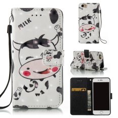 Fashion 3D Pelindung Berdiri Dompet Dompet Kartu Kredit Pemegang Magnetic Flip Folio TPU Soft Bumper PU Leather Ultra Slim Fit Case Cover untuk Apple IPhone 6/6 S-Intl