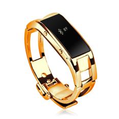 Fashion Bluetooth Smart Watch Pria/Wanita Watch Full Stainless Steel Jam Tangan untuk IPhone IOS Samsung Android Emas Smartwatch- INTL
