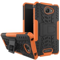 Fashion Heavy Duty Shockproof Dual Layer Hybrid Armor Pelindung Cover dengan Kickstand Case untuk Alcatel POP 4 S-Intl