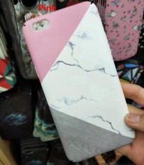 Modis Merah Muda Biru Batu Marmer Case Keras Warna Tidak Mengkilap Beku Buah Sarung untuk OPPO F1s/A59-Internasional