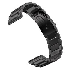 Fashion Portable Penggantian Plating Watchband Stainless Steel Gelang Jam Strap untuk Samsung GEAR S3 Classic Frontier Model Smart Watch Black-Intl