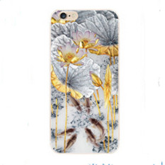 Fashion Gaya Telepon Shell Warna Menggambar Emboss Case untuk Apple IPhone 5 5 S Kasus (Grey)
