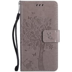Fashion Pohon Pelindung Berdiri Dompet Kredit Dompet Kartu ID Pemegang Magnetic Flip Folio Pelindung Ponsel Lunak Tpu Kulit PU Ultra Ramping Cocok Case Tutup untuk Nokia Lumia 650-Intl