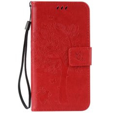 Fashion Pohon Pelindung Berdiri Dompet Dompet Kartu Kredit Pemegang Magnetic Flip Folio TPU Soft Bumper PU Leather Ultra Slim Fit Case Cover untuk Samsung Galaxy J3 Pro-Intl