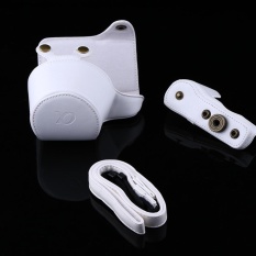 Duoqiao Fashionbale PU Leather Camera Case Bag For Sony A5000/A5100/NEX3N And 16-50mm Camera Lens - intl(White)