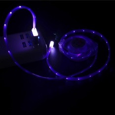 Fashiondeal Lampu LED USB Tipe-C Charger Tanggal Kabel Pengisi Kabel untuk Samsung Galaxy S8-Intl