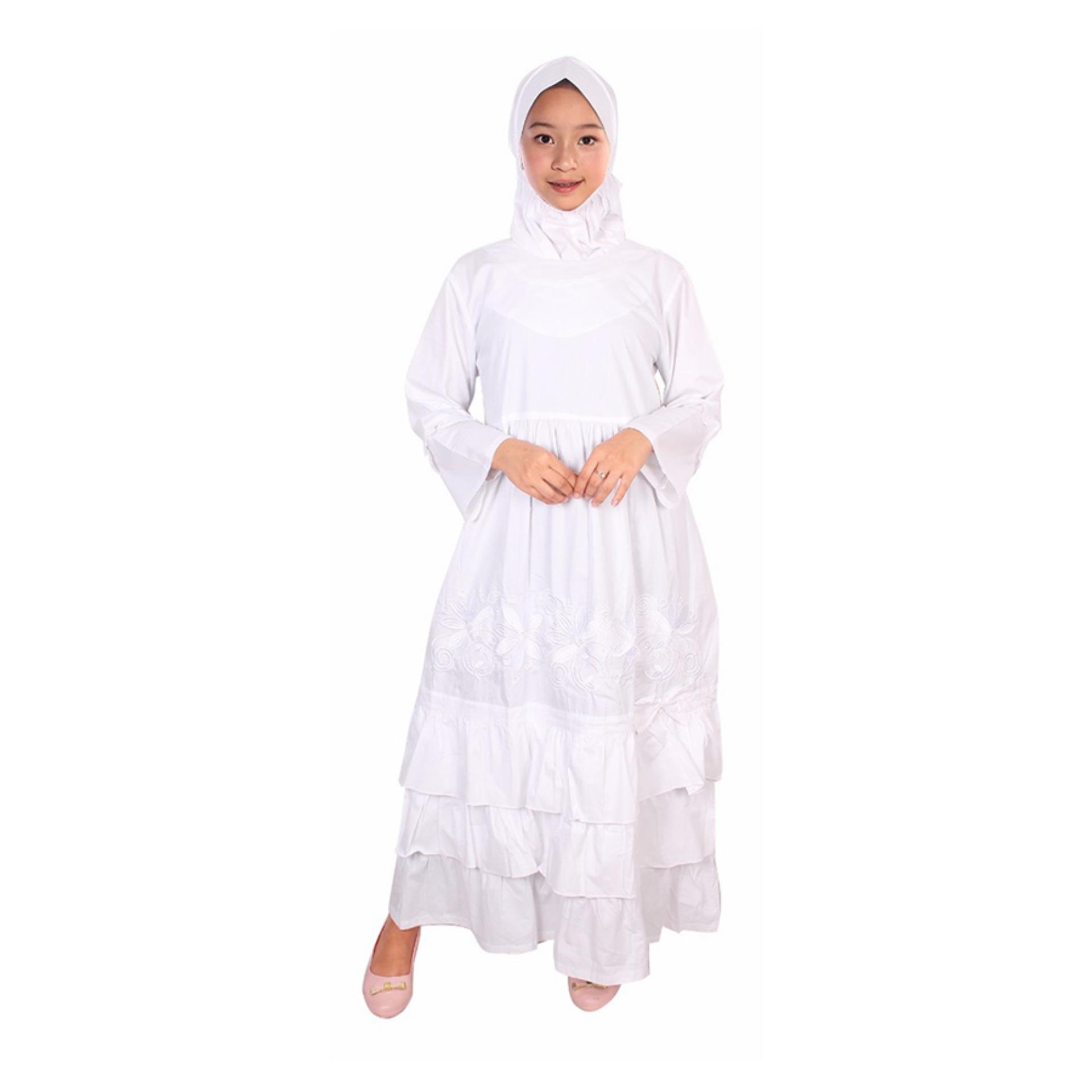 Fayrany Busana Muslim Anak Gamis Putih FGP-008A - Putih