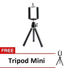 FDT Smartphone Tripod Mini + Holder U - Hitam + Free Tripod Mini (Get 2 pcs)
