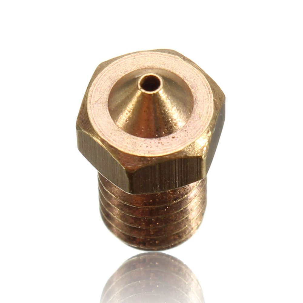 Lima Bintang Store E3D V6 Kuningan Nozzle 1 Mm 1.0 untuk 1.75 Mm Filamen E3DV6 Nosel Tembaga Kepala Alat Pencetak Motif KUALITAS TERBAIK UNTUK 3 D Printer Aksesoris-Intl