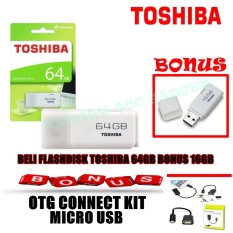 Flashdisk Toshiba 64GB + Bonus Flashdisk Toshiba 16GB Dan OTG