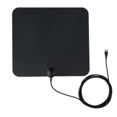 Flat HD TV Digital Indoor Antena HDTV High Gain 35 Miles Range ATSC DVB ISDB dengan 10ft COAX High Performance Kabel-Intl