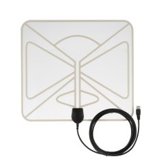 Flat HD TV Digital Indoor Antena HDTV High Gain 35 Miles Range ATSC DVB ISDB dengan 10ft COAX High Performance Kabel-Intl
