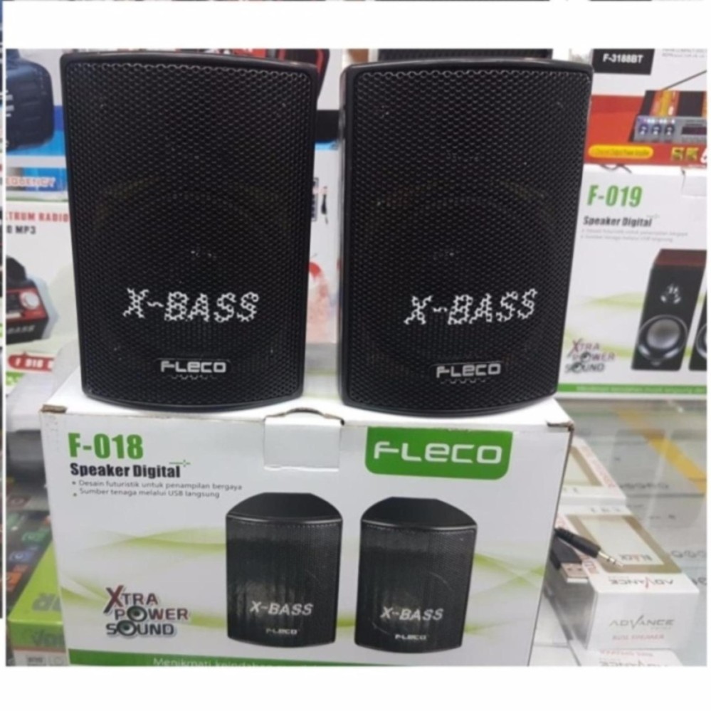 Fleco F-18 XBass Sound Speaker Digital - Hitam