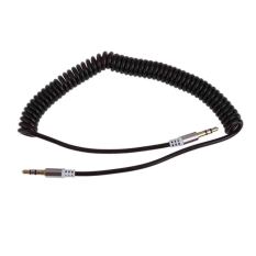 Fleksibel 3.5mm Jack M Mobil untuk Memperpanjang Kabel Aux Stereo Audio Tali Hitam
