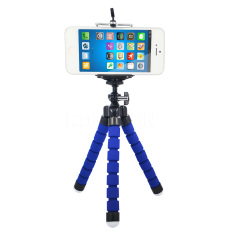 Fleksibel Dudukan Penahan Braket Dudukan Gurita Tripod Monopod Kamera Digital untuk Pergi Pro HERO 3 4 untuk IPhone 6 7 Huawei Telepon S7 S8 (biru)