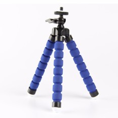 Fleksibel Mini Tripod Kecil Stand Kamera untuk GoPro Nikon Canon Sony Biru-Intl