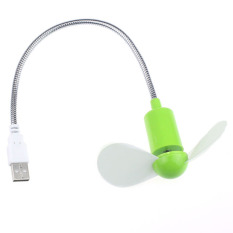 Fleksibel USB Mini Kipas Pendingin untuk Laptop dan PC Komputer Hijau
