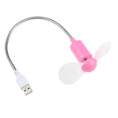 Fleksibel USB Mini Kipas Pendingin untuk Laptop dan PC Komputer Pink