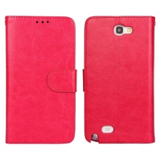 Flip Cover Wallet Vintage Crazy Horse PU Leather Folio Book Case Stand Cover With Pemegang Peta untuk Samsung Galaxy Note 2 N7100
