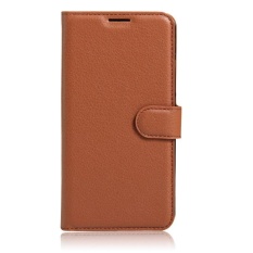 Flip Case Kulit Dibangun Di Slot Kartu untuk Acer Jade 2 Coklat-Internasional