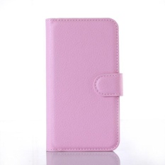 Flip Leather Case Dibangun Di Slot Kartu untuk Microsoft Lumia 550 Hijau-Internasional