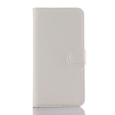 Flip Leather Case Built In Card Slot For ZTE Axon Lux White - intl