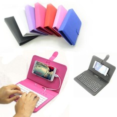 Flip Phone Case Dompet Kulit Cover Micro USB Keyboard untuk Android Mobile Phone & Nbsp;-Intl