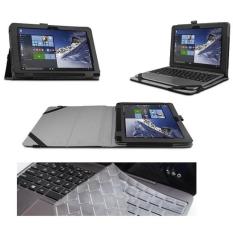 Flip Slim-Book ASUS Transformer Book T101HA Cover 2-Folding Leather Case + TPU Keyboard Protector