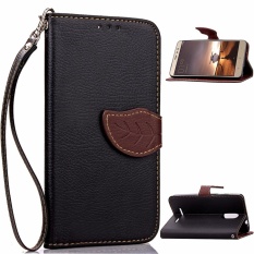 Flip Style Fashion Pola Daun Tombol (PU Kulit dan TPU) Stan Fungsi Pelindung Dompet Ponsel Case untuk Xiaomi Redmi Note 3 (5.5