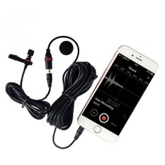 Fmuser Lavalier Mikrofon untuk Ponsel, 4.9ft Kabel Lapel Clip On MIC untuk Youtube, Ponsel Android, IPhone, IPad, IPod Touch, Tablet, Samsung Android Windows Smartphone-Intl