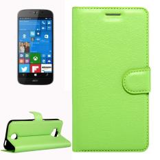 To Acer Liquid Giok Primo 5.5 Inch & Liquid Giok 2 Lengkeng Tekstur Kulit Horisontal Lipat Case With Magnetik Gesper & Penahan & Slot Kartu & Dompet (Hijau) -Internasional