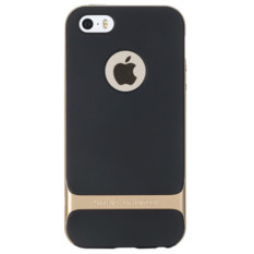 untuk IPhone 5/5 S/5E Case Silicone ROCK Brand PC + TPU Neo Hybrid Tahan Lama Slim Armor untuk Apple untuk IPhone 5/5 S/5E Cover Case (Warna: Emas)