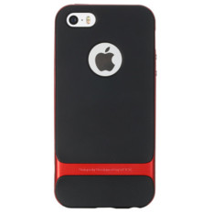 untuk IPhone 5/5 S/5E Case Silicone ROCK Brand PC + TPU Neo Hybrid Tahan Lama Slim Armor untuk Apple untuk IPhone 5/5 S/5E Cover Case (Warna: Merah)