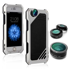 Untuk iPhone 6/6 S Dapat Dilepaskan Lebar-Sudut Lensa Fisheye Anti-Air Anti Guncangan Tahan Debu Telepon Case untuk Apple iPhone 6/6 S Telepon Kerangka-Internasional