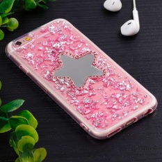 untuk IPhone 6 dan 6 S Pola Bintang Lima TPU Pelindung Kembali Tudung Case-Intl