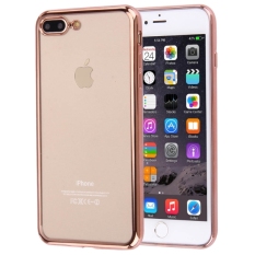 untuk I Phone 7 Plus Elektroplating Transparan Lembut TPU Pelindung Cover Case, Kecil Kuantitas Dianjurkan Sebelum IPhone 7 Plus Launching (Rose Gold)