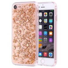 Untuk iPhone 7 Tersebar Platinum Pola TPU Pelindung Case (Mawar Emas)-Intl