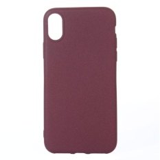 untuk IPhone 8 Frosted Solid Warna Pelindung Kembali Tudung Case, Kecil Kuantitas Dianjurkan Sebelum IPhone 8 Launching (Anggur Merah)-Intl