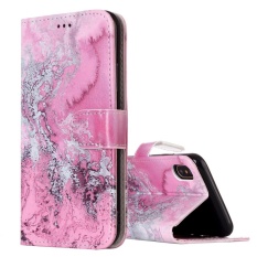 untuk IPhone 8 Pink Air Laut Pola Case Kulit Horisontal Flip dengan Pemegang dan Slot Kartu dan Dompet, Kecil Kuantitas Dianjurkan Sebelum IPhone 8 Launching-Intl