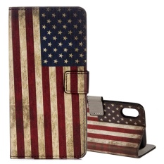 For iPhone X US Flag Pattern Horizontal Flip Leather Case with Holder & Card Slots & Wallet