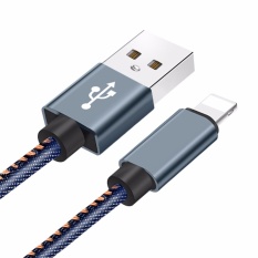For iPhone Cable IOS 10, Bastec Cowboy Braided Flat PVC Wire Sync Data Charging USB Cable for iPhone 7 6 6s Plus 5 5s iPad Air - intl