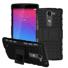untuk LG Magna Case G4c H502F H525N H500F H522Y Heavy Duty Armor Tahan Guncangan Hibrida Hard Silikon Karet Cover untuk LG G4 Mini (Hitam) -Intl