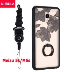 untuk Meizu Meilan 5 S/Meizu Meilan M5s Case Penutup Baru Hot Jual Fashion Ultra Tipis 3D Stereo Relief Warna-warni Lukisan Lembut Kembali Covers/Anti Jatuh Ponsel Cover/Tahan Guncangan Ponsel Case dengan Logam Cincin dan Ponsel Rope (FENGYE) -Intl