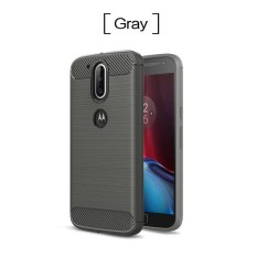 Untuk Moto Rola Moto G4 Plus Case Hibrida Terbaru Ramping Super Pelindung Karbon Serat Tekstur Gosok Silikon Sarung Moto G4 telepon Case S-Internasional