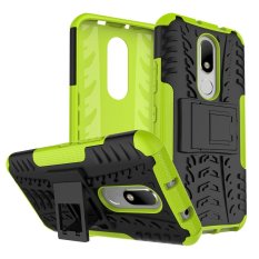 For Motorola Moto M Tyre Pattern 2-In-1 Phone Cover Kickstand (PC + TPU) - Green - intl