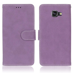 Untuk Samsung Galaxy A710/A7 2016 VINTAGE Retro Dompet Warna Matte Flip Penutup Ponsel Kulit
