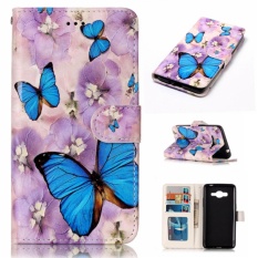 untuk Samsung Galaxy J2 Prime/Grand Prime Plus 2016/G532 Case Cover-Gaya Busana Klasik Dompet Flip Stand PU Kulit Phone Case-94-Intl