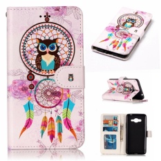 untuk Samsung Galaxy J2 Prime/Grand Prime Plus 2016/G532 Case Cover-Gaya Busana Klasik Dompet Flip Stand PU Kulit Phone Case-YH99-Intl