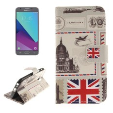 Untuk Samsung Galaksi J3 (2017) (Versi UE) UK Pola Kulit Horisontal Lipat Case dengan Pemegang dan Slot Kartu dan Dompet-Internasional